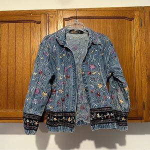 Vintage embroidered shacket